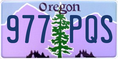 OR license plate 977PQS