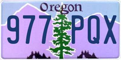 OR license plate 977PQX