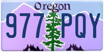 OR license plate 977PQY