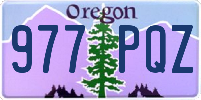 OR license plate 977PQZ