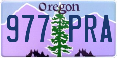 OR license plate 977PRA