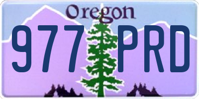 OR license plate 977PRD
