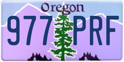 OR license plate 977PRF