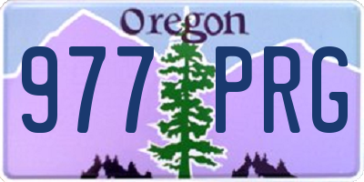 OR license plate 977PRG