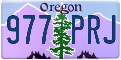 OR license plate 977PRJ
