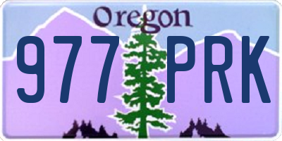 OR license plate 977PRK