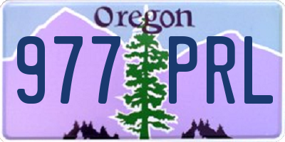 OR license plate 977PRL