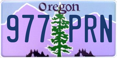 OR license plate 977PRN