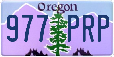 OR license plate 977PRP