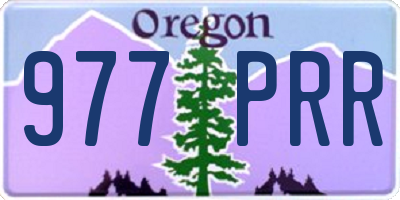 OR license plate 977PRR