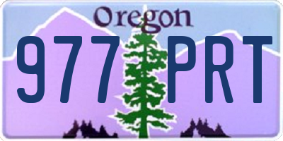 OR license plate 977PRT