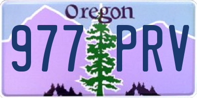 OR license plate 977PRV