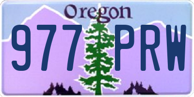 OR license plate 977PRW