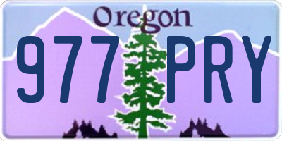 OR license plate 977PRY