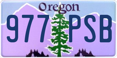 OR license plate 977PSB