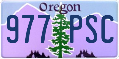 OR license plate 977PSC
