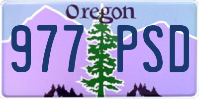 OR license plate 977PSD