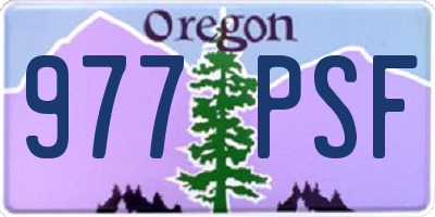 OR license plate 977PSF