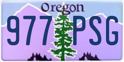 OR license plate 977PSG