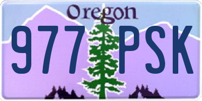 OR license plate 977PSK