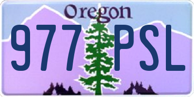 OR license plate 977PSL