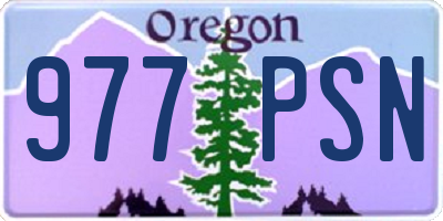 OR license plate 977PSN