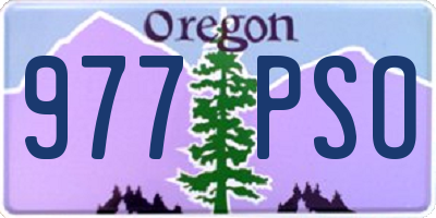 OR license plate 977PSO
