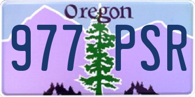 OR license plate 977PSR