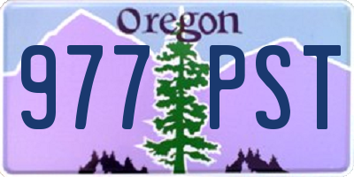 OR license plate 977PST