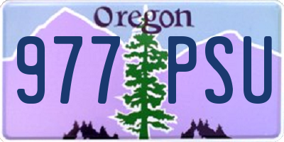 OR license plate 977PSU