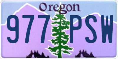 OR license plate 977PSW