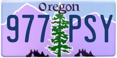 OR license plate 977PSY