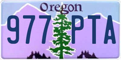 OR license plate 977PTA