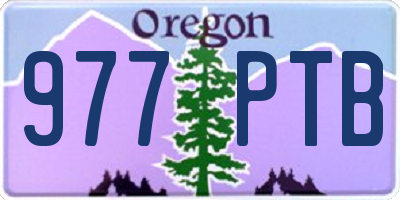 OR license plate 977PTB