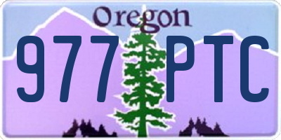 OR license plate 977PTC