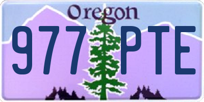OR license plate 977PTE