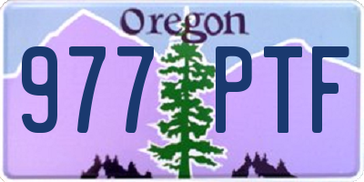 OR license plate 977PTF