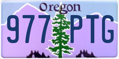 OR license plate 977PTG