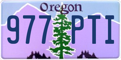 OR license plate 977PTI