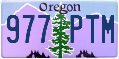 OR license plate 977PTM