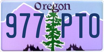 OR license plate 977PTO