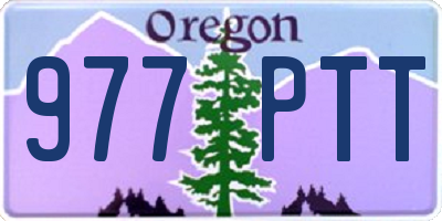 OR license plate 977PTT
