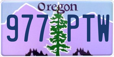 OR license plate 977PTW