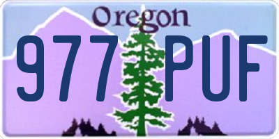 OR license plate 977PUF