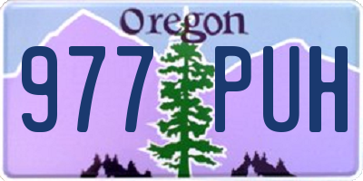 OR license plate 977PUH