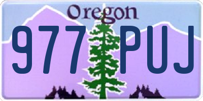 OR license plate 977PUJ