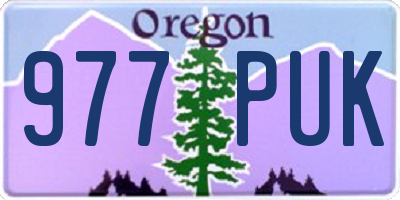 OR license plate 977PUK