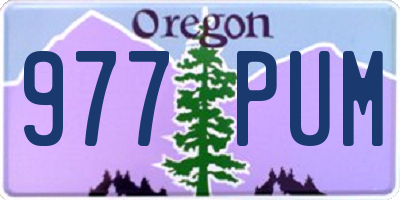 OR license plate 977PUM