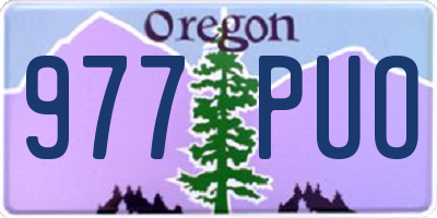 OR license plate 977PUO