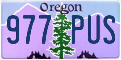 OR license plate 977PUS